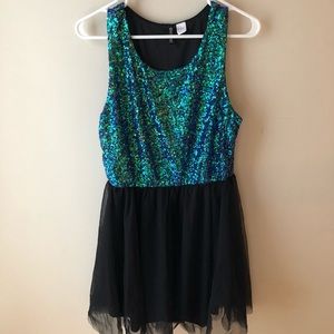 H&M Sequin Black Dress